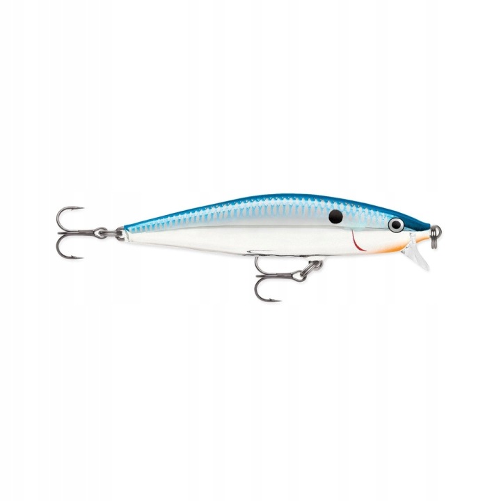 Wobler Rapala Flat Rap 10cm 12g Sb Silver Blue