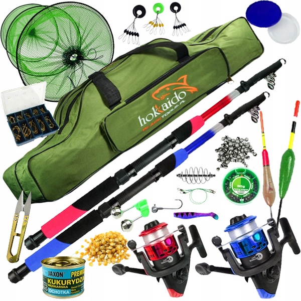 Zestaw Wędkarski 2x Wędka 2x Kołowrotek Jaxon Z65