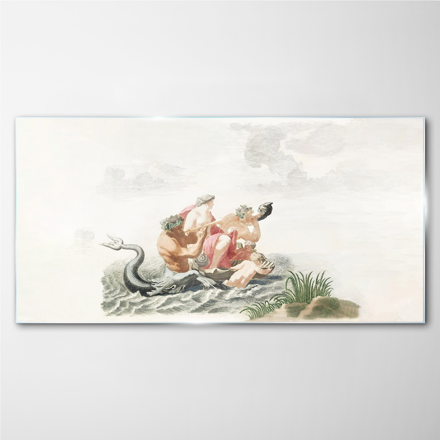 

Szklany obraz na ścianę Morze człowiek 100x50 cm