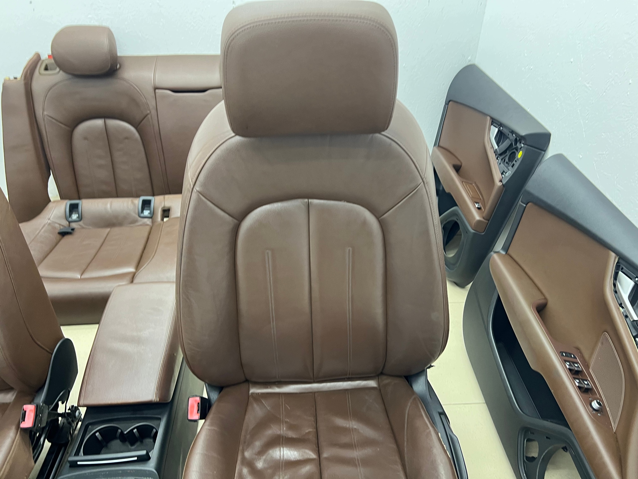 AUDI A7 C7 4G 10-14 seats side KOMPLET leather BRAZOWE GRZANE