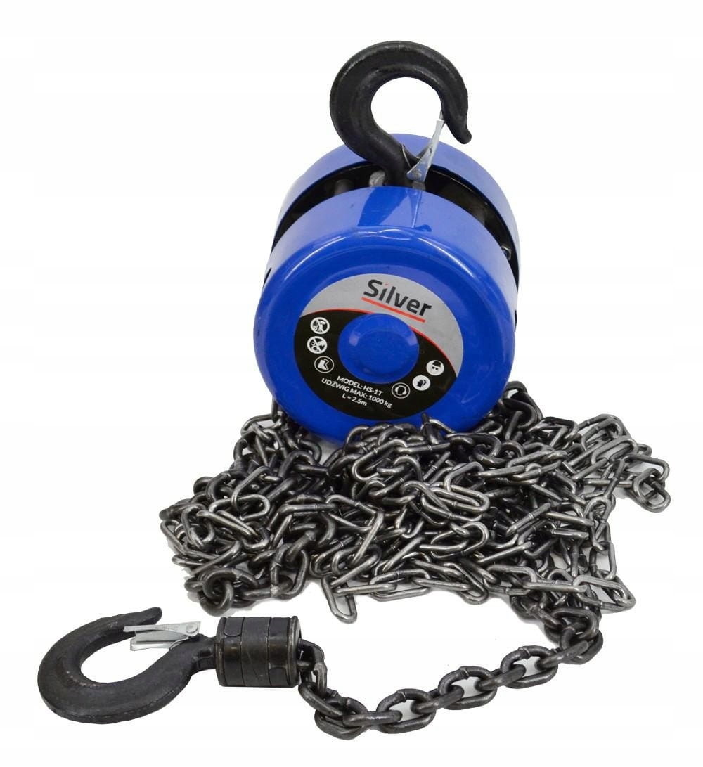 WCIĄGARKA WYCIĄGARKA ŁAŃCUCHOWA 1T RĘCZNA MOCNA 2,5M + HAK BLOKADA S11190 Kod producenta EX11190