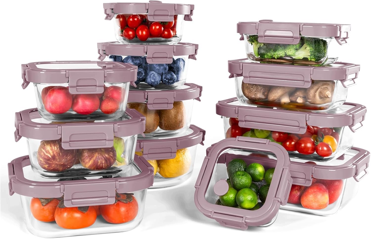 Skleněné Nádoby Na Potraviny Do Trouby Mikrovlnné Trouby Lunchbox 12 kusů