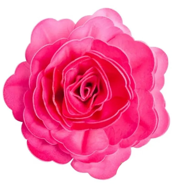 Róża fuksja waflowa tort kwiaty dekoracja duży kwiat kwiatek waflowe