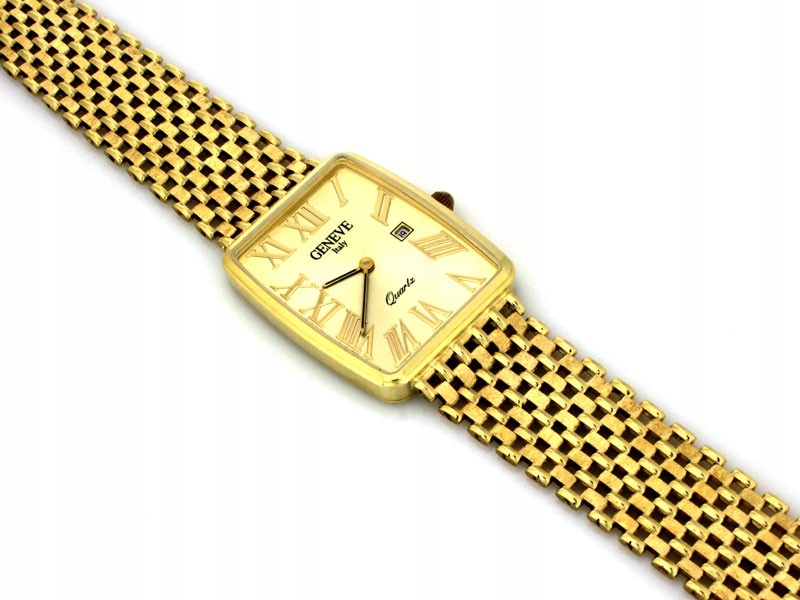 Zlaté pánské hodinky obdélník r20