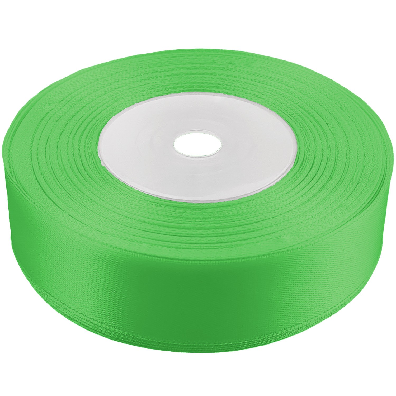 Tasiemka wstążka 25 mm satynowa zielona 32mb