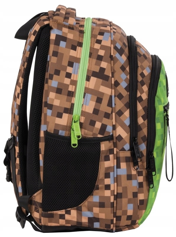 PLECAK SZKOLNY 3KOMORY GAME MINECRAFT PIXEL BackUp Marka Derform