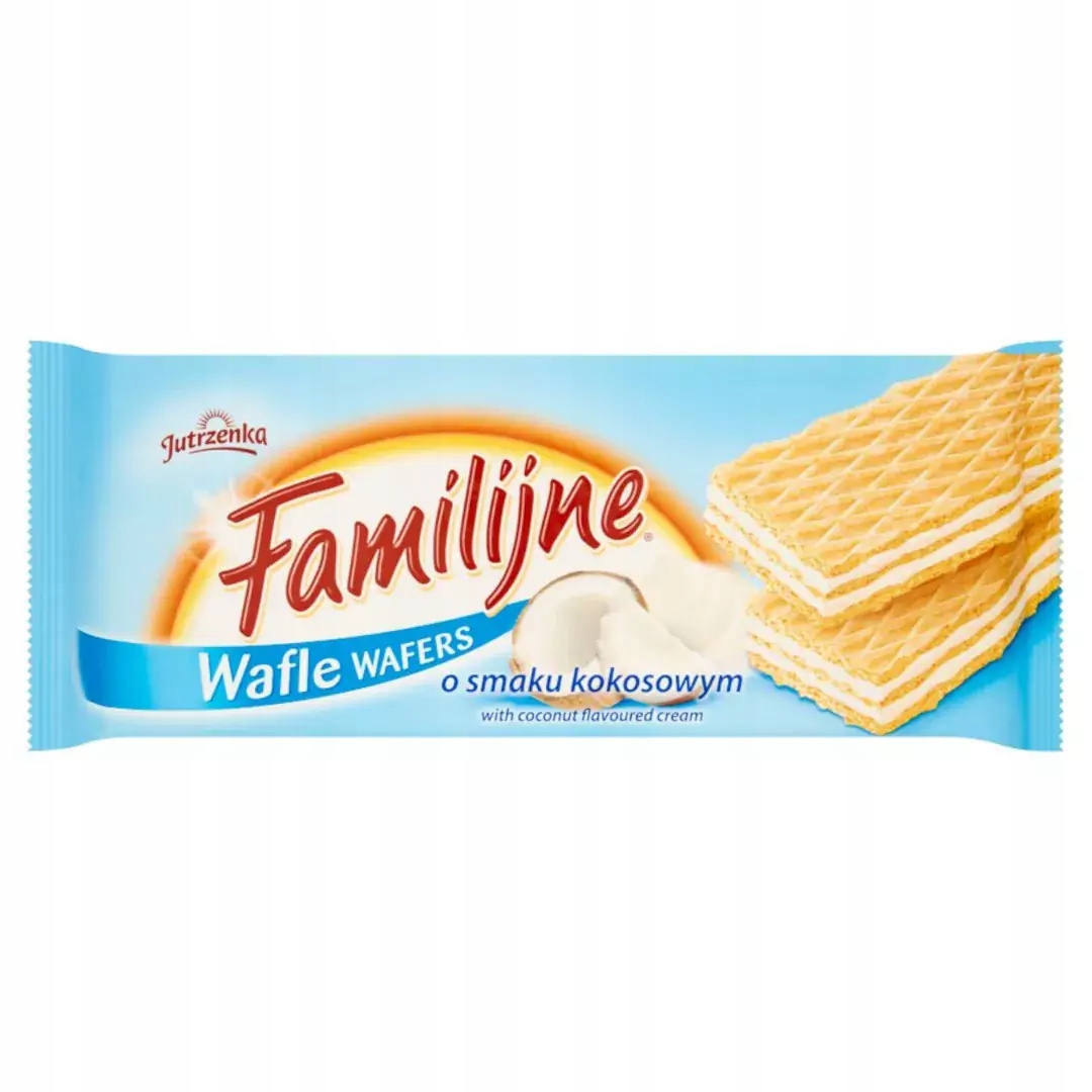 24 Sztuki Jutrzenka Wafelki 180G Familijne Kokosowe