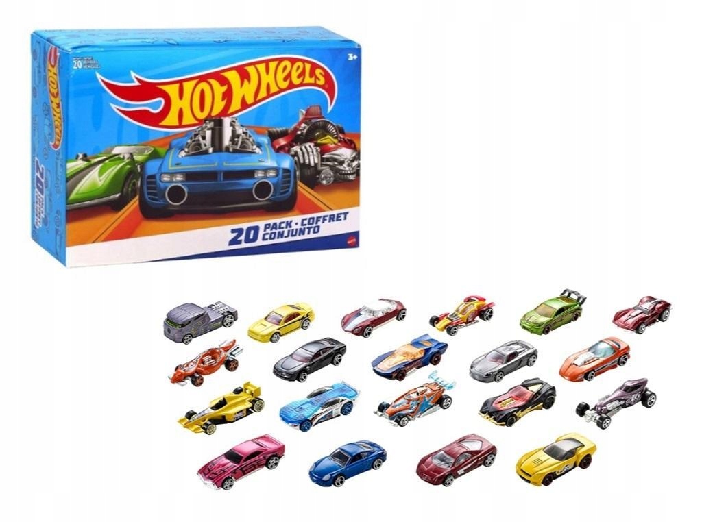 Hot Wheels ミニカーセット20台 Hot Wheels zestaw 20 pojazdów (0887961406559) • Cena, Opinie