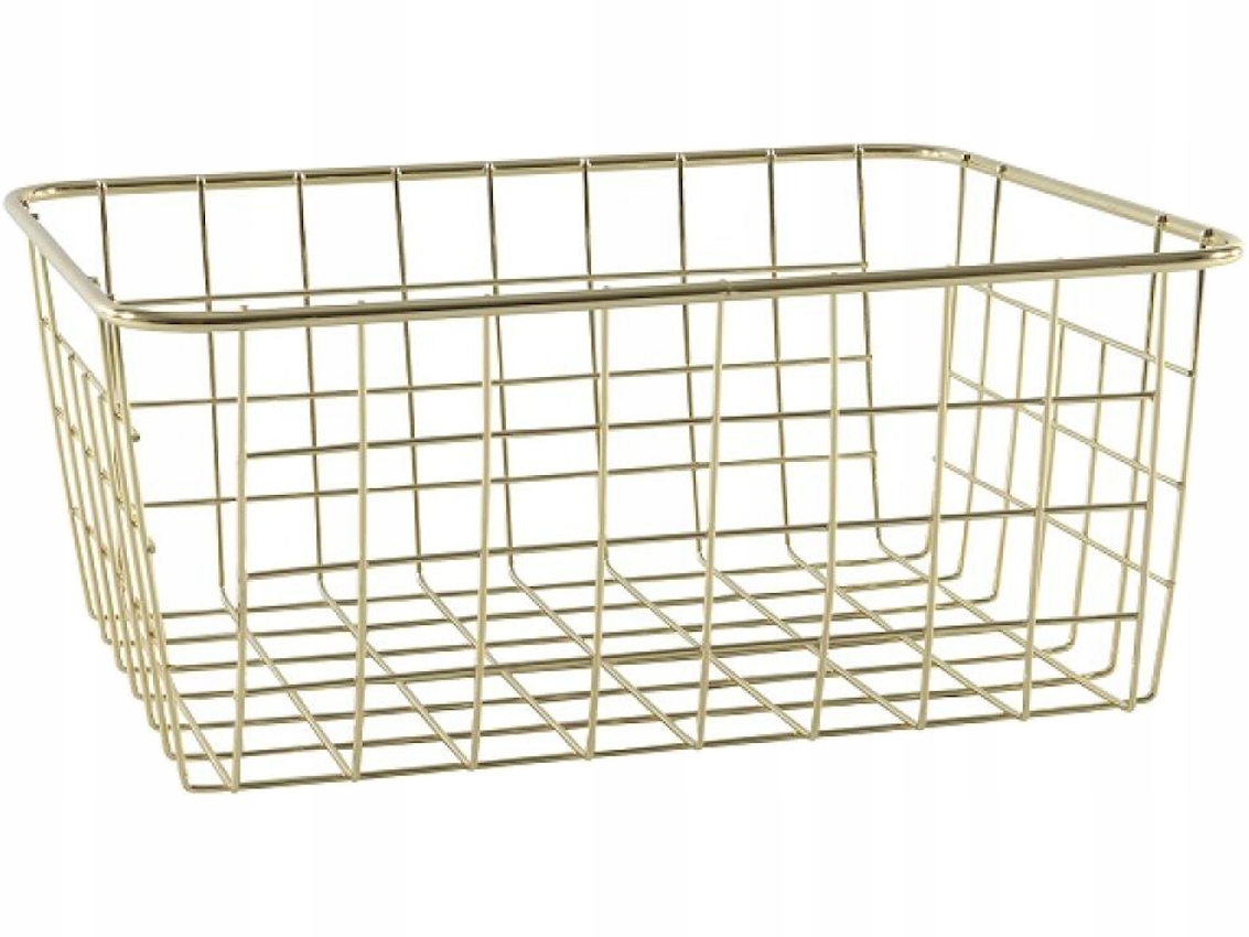 

Ozdobny Metalowy Koszyk na owoce Złoty 28x22x12cm