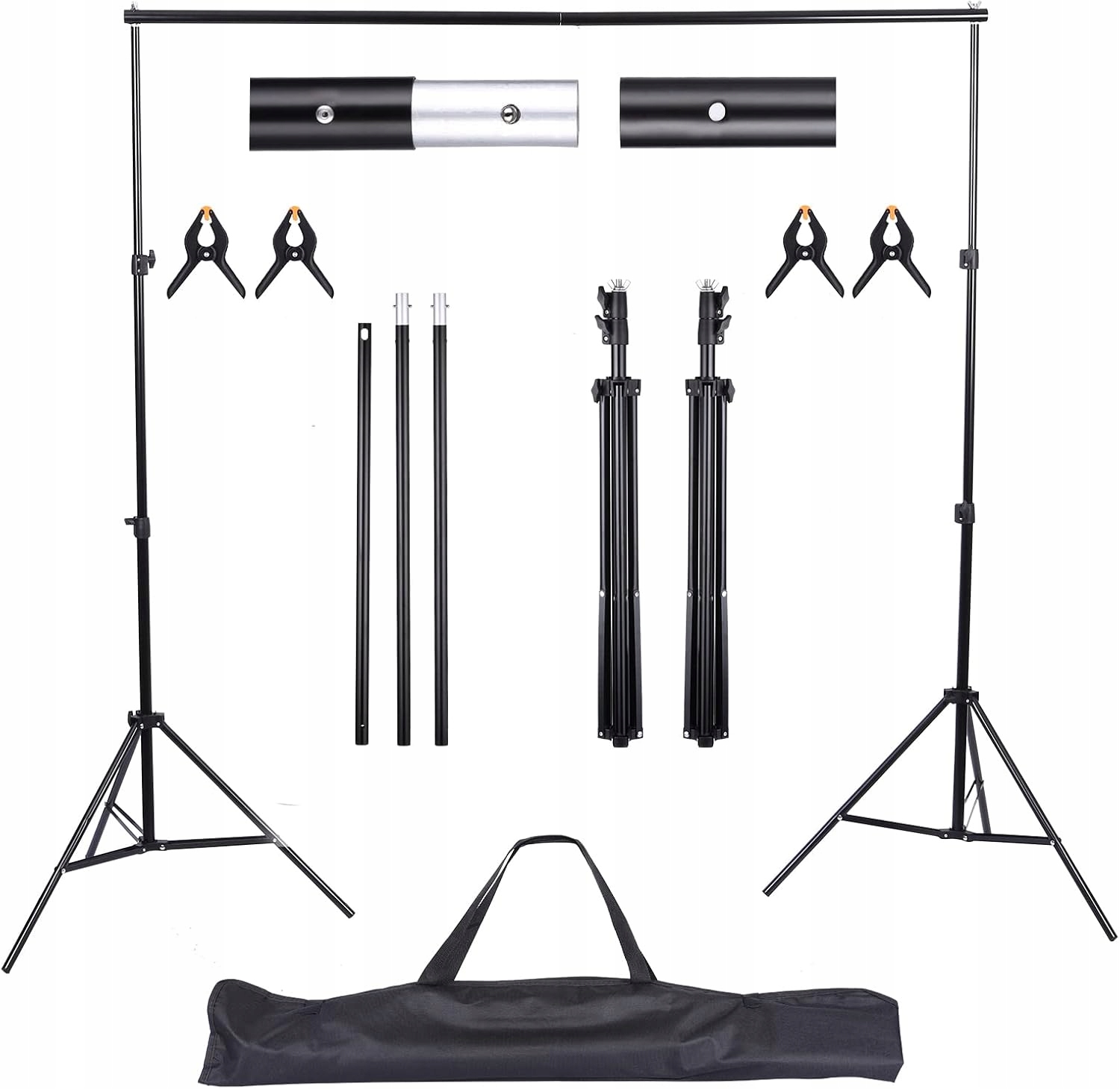 STATYW BELKA ZESTAW DO ZAWIESZANIA TŁA TEŁ 2x2M + 4 KLIPSY UNIDEAL