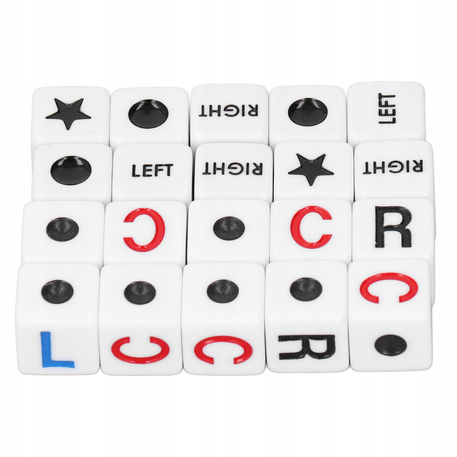 KOŚCI DO GRY KOSTKI KOMPLET KOSTEK GRA 20 SZT KOŚCI 16MM