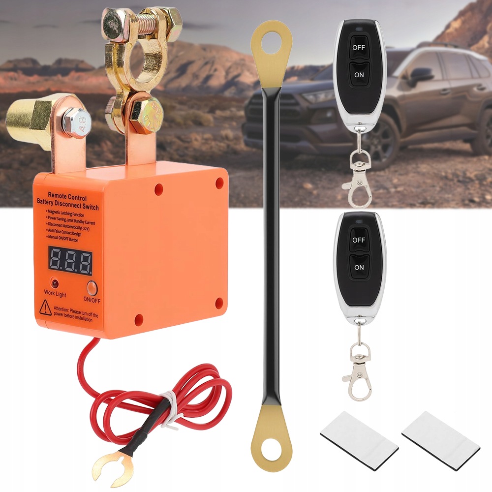 Dálkový automatický vypínač Led odpojovač baterie 12V 240A 2x dálkové ovládání