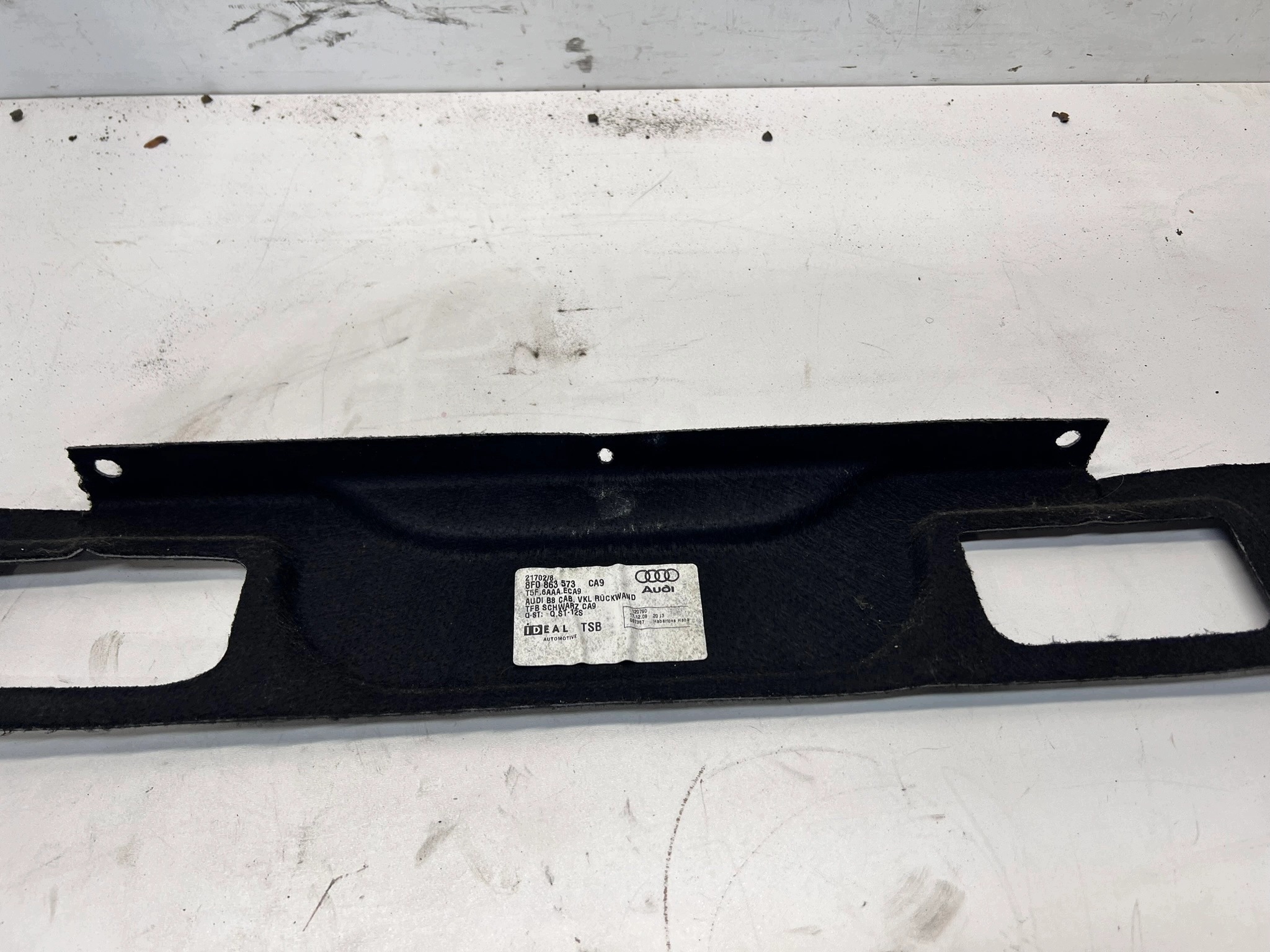 upholstery boot CABRIO AUDI A5 8F 8F0863573