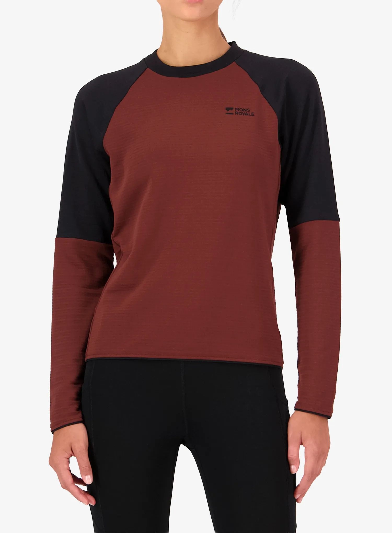Mikina Mons Royale Quad Merino Fleece Pullover sable/black M