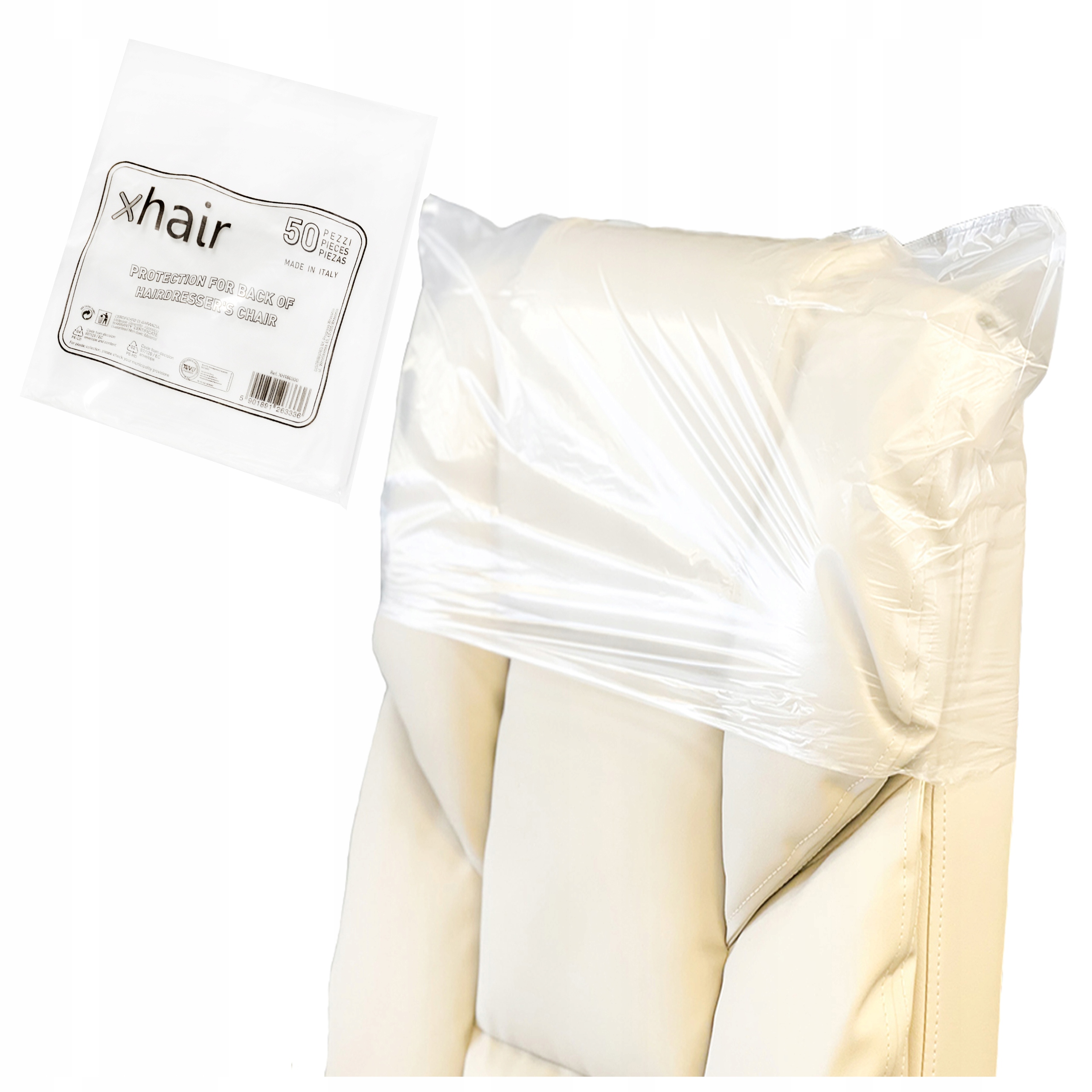 

Foliowe pokrowce fotele fryzjerskie oparcie 50 szt