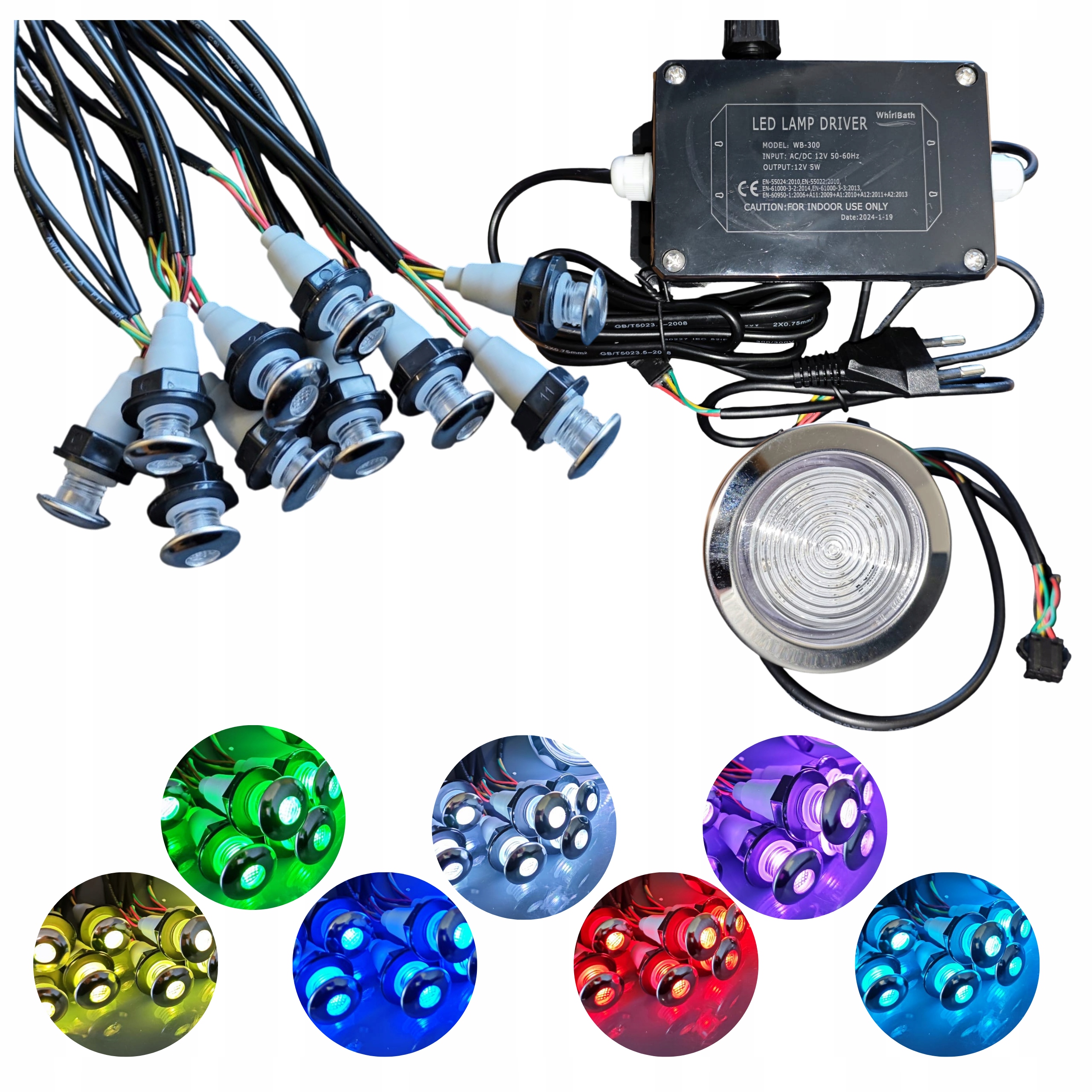 Viacfarebné Led Osvetlenie Do Záhradnej Guľatiny S Napájacím Zdrojom