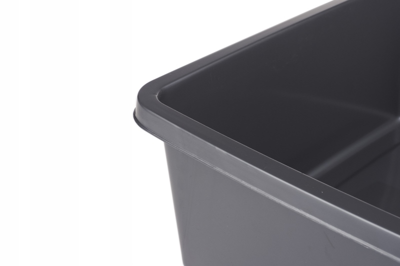 Miska prostokątna 8 L srebrna Kolor srebrny