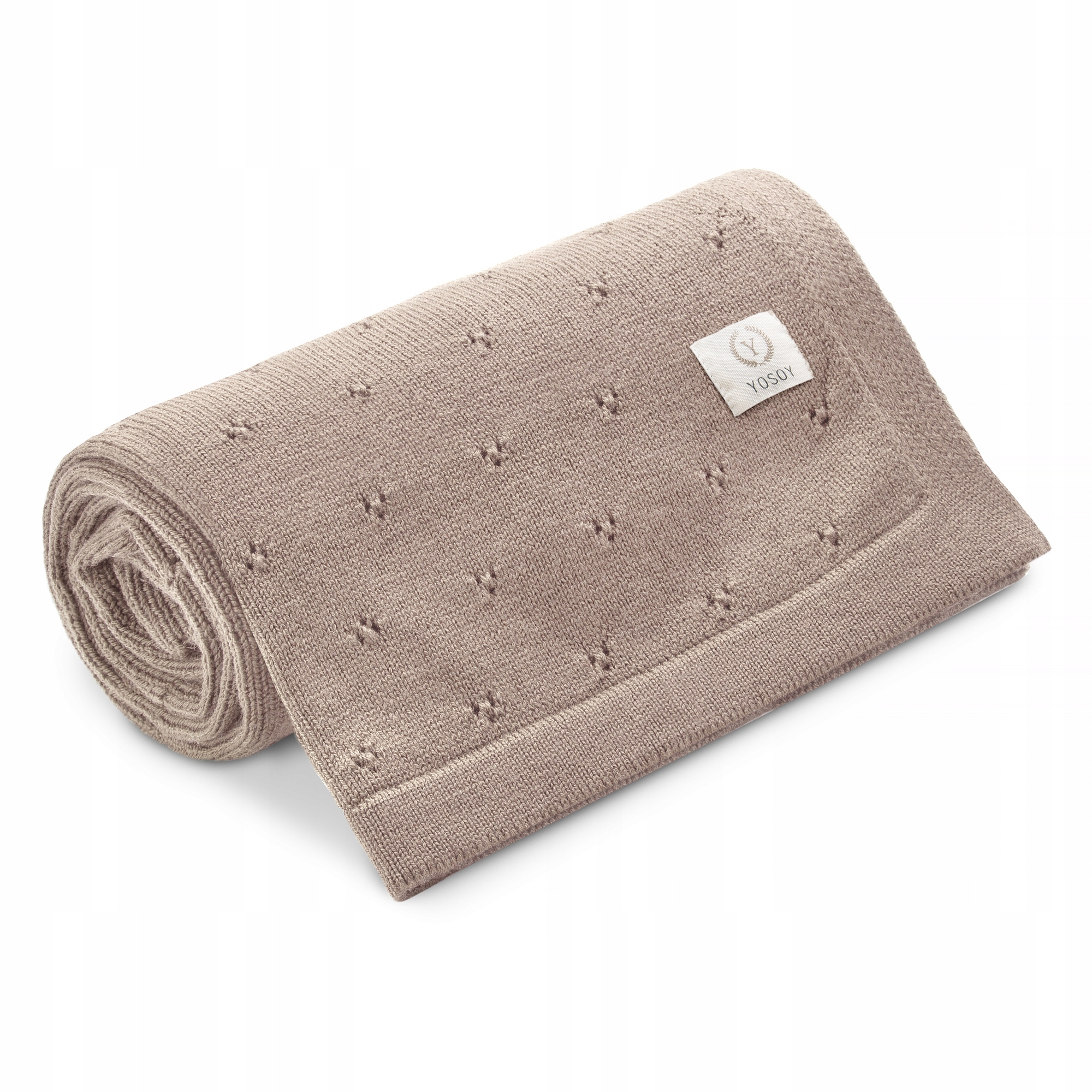 

Yosoy Kocyk dziany 100% merino wool Jersey Beżmela