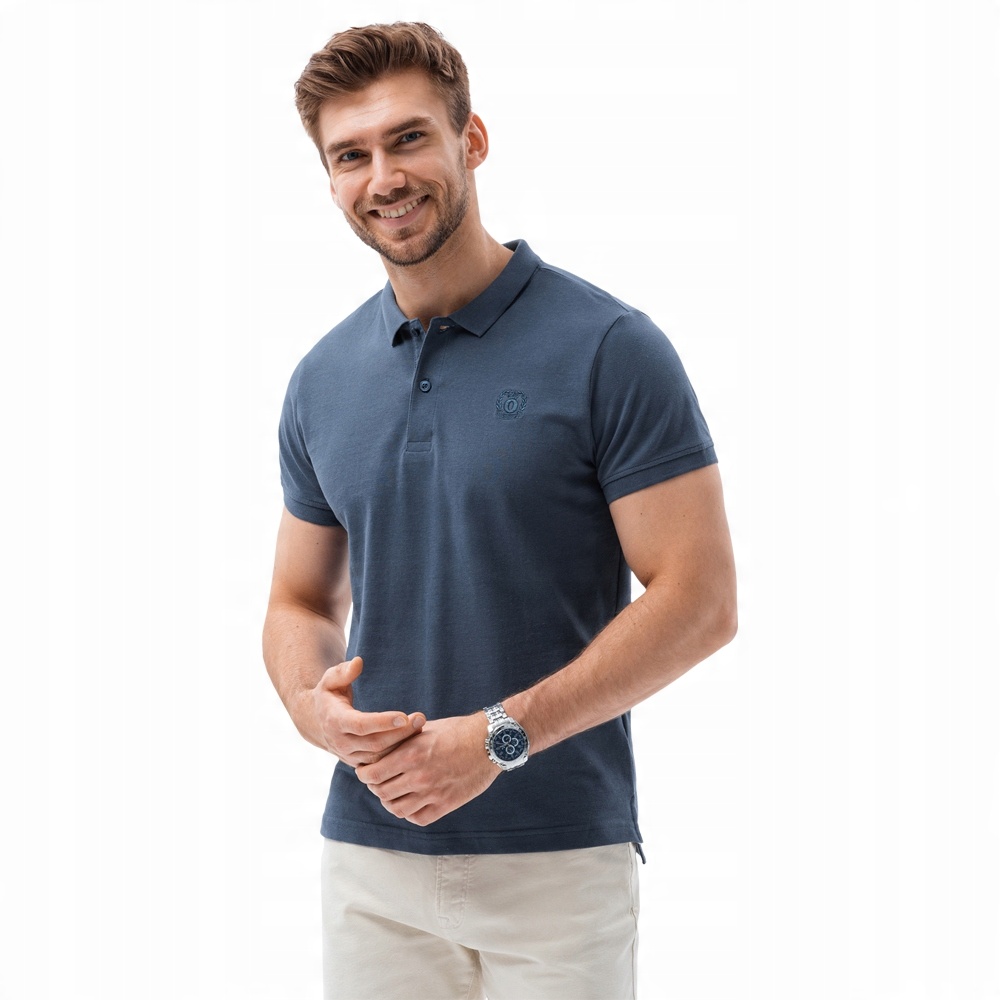

Koszulka męska polo bawełna S1374 c. niebieska M
