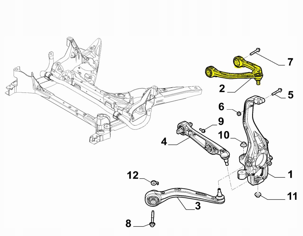Wahacz przedni górny prawy Alfa Romeo Stelvio ORYG