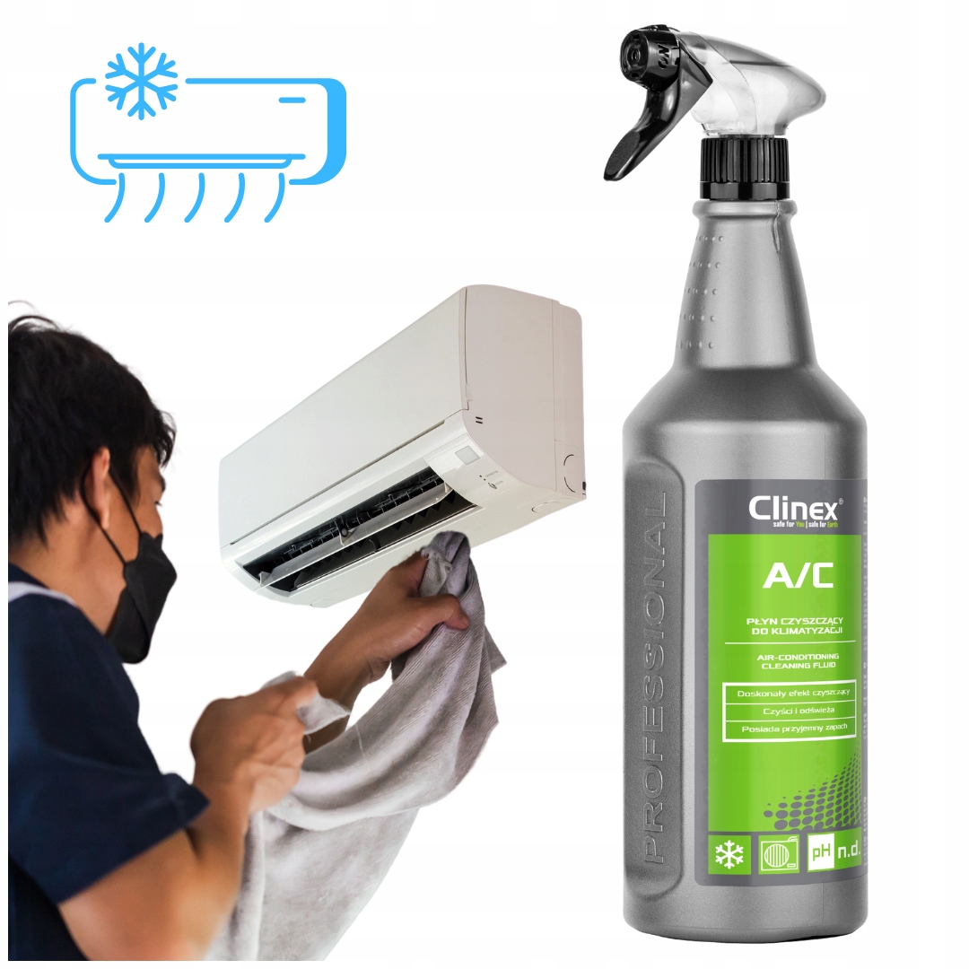 Clinex A/c 1L Płyn/Spray/Środek do Czyszczenia Klimatyzacji i Wentylacji
