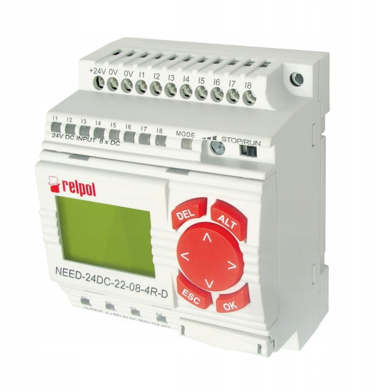 Przekaźnik programowalny NEED-24DC-22-08-4R-D z wyświetlaczem LCD