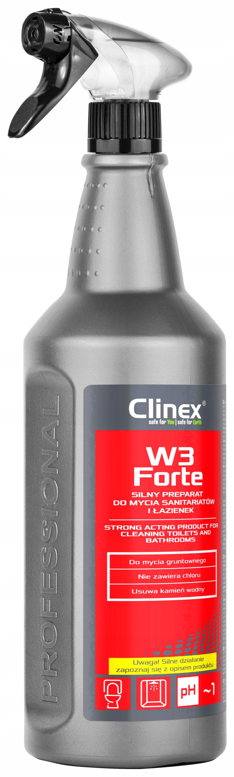 

Clinex W3 Forte Mycie Sanitariów I Łazienek 1L