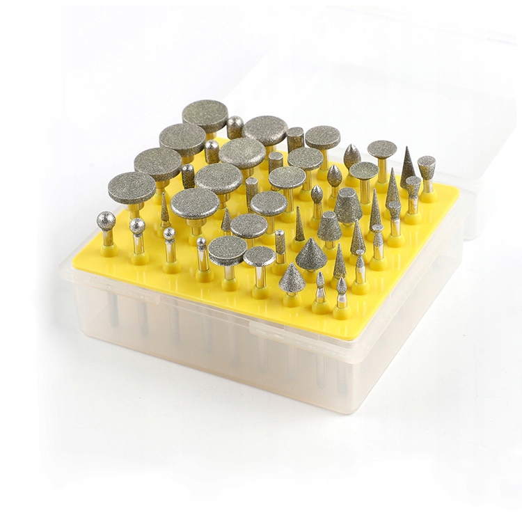 Frezy Diamentowe 50 Szt Zestaw Do Miniszlifierki Trzpień Fi 3 MM MT-PL-307