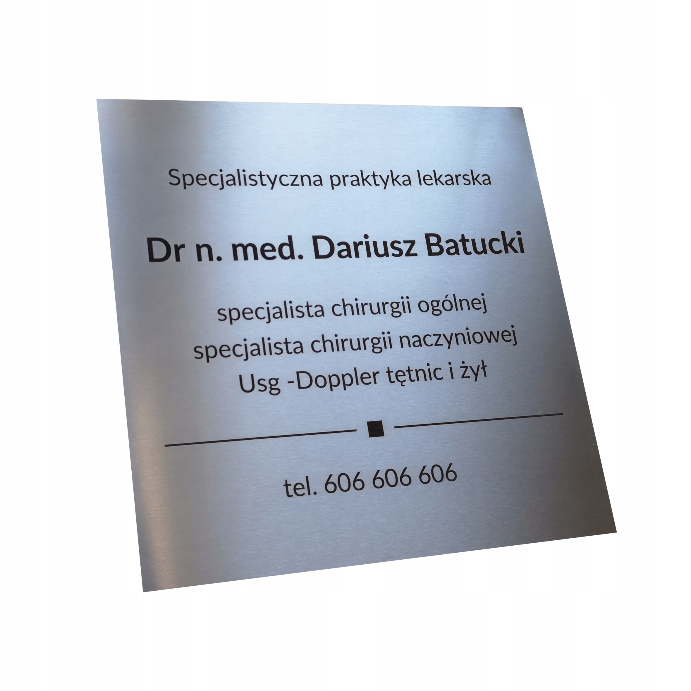 TABLICZKA STAL INOX NIERDZEWNA szyld 300x300 mm Marka inny