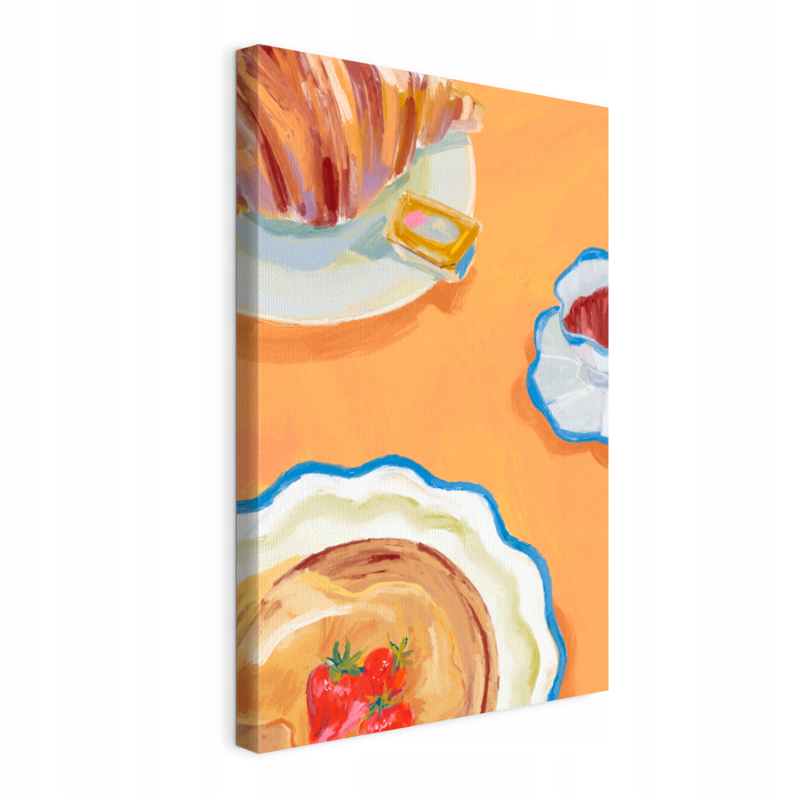 Obraz na plátně Croissanty na letním stole do kuchyně restaurace 40x60