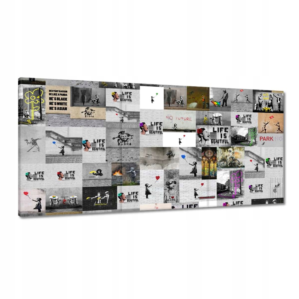 Obrazy 180x90 Banksy Megamix Koláž