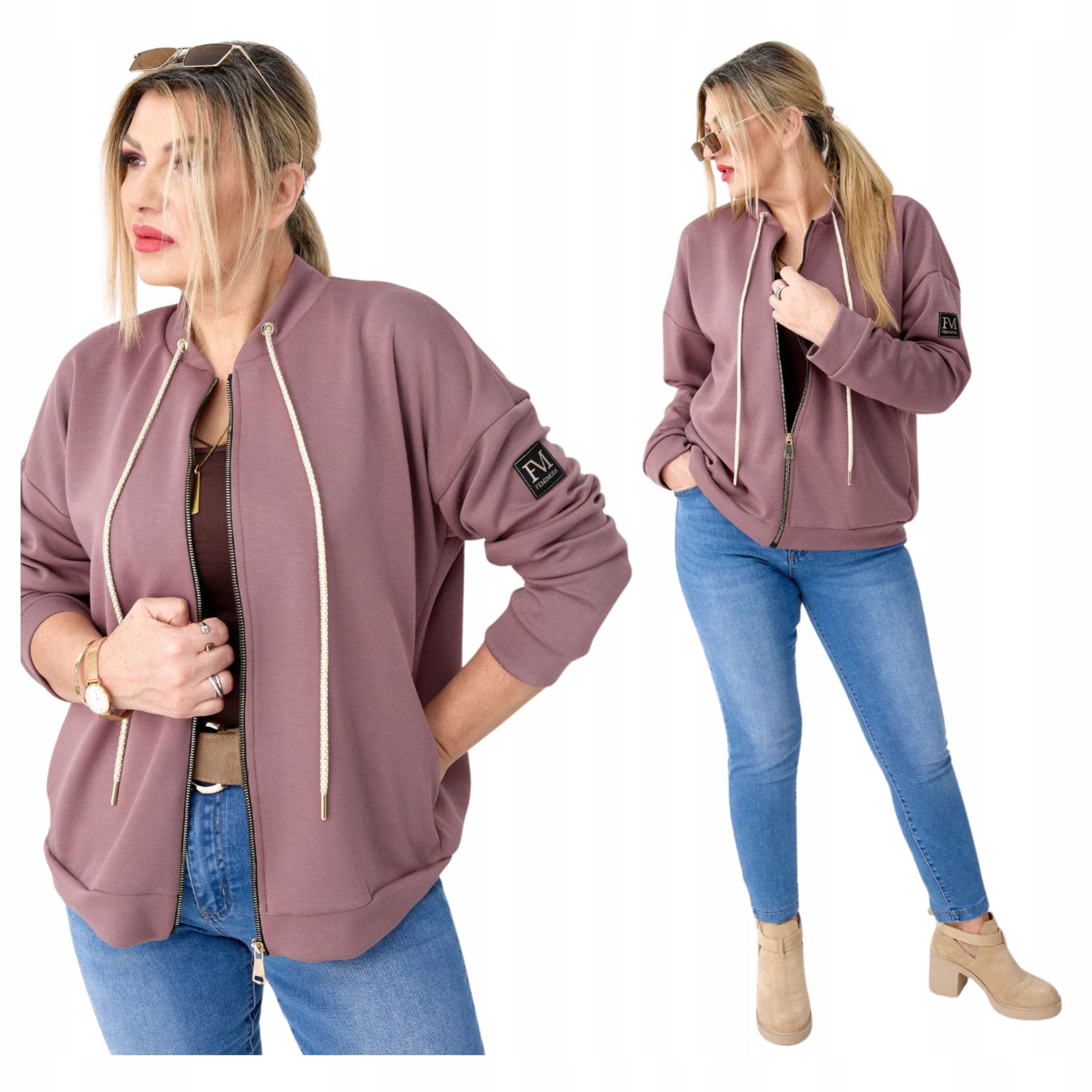 Bluza damska rozpinana dresowa elastyczna Polski Producent duże rozmiary