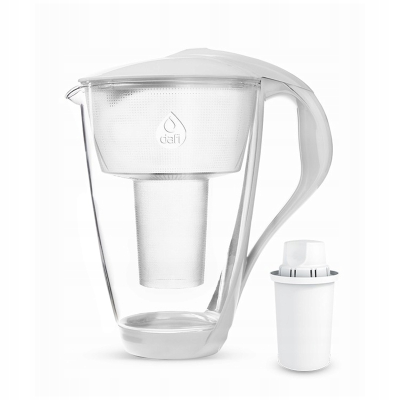 Szklany dzbanek Dafi Crystal 2,0 L Led Biały
