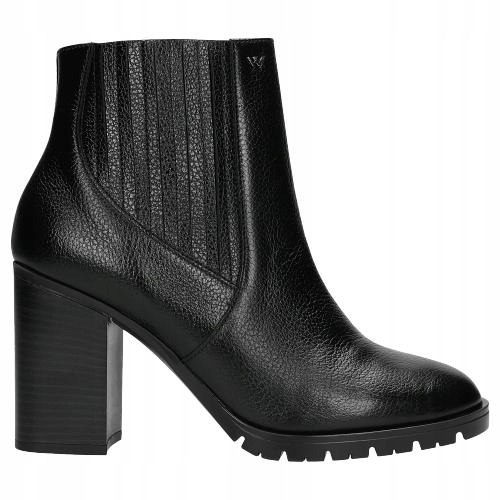 

Buty Wojas Botki damskie skóra czarne r. 40