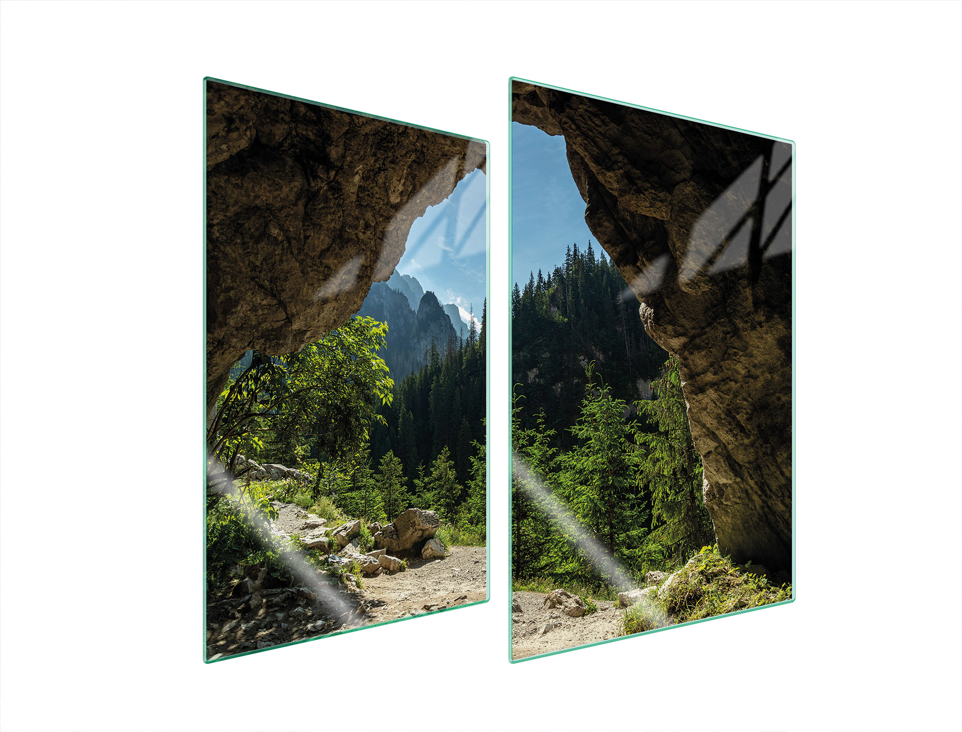 Skleněná Ochranná Deska Do Kuchyně 2x35x52 Stromy Tvrzené Sklo