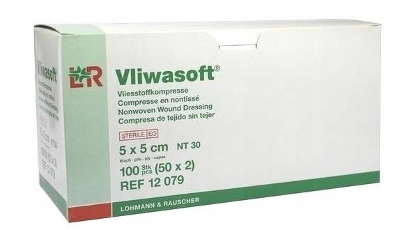 

L&r Vliwasoft 5x5cm, 50x2szt. jałowe 6w