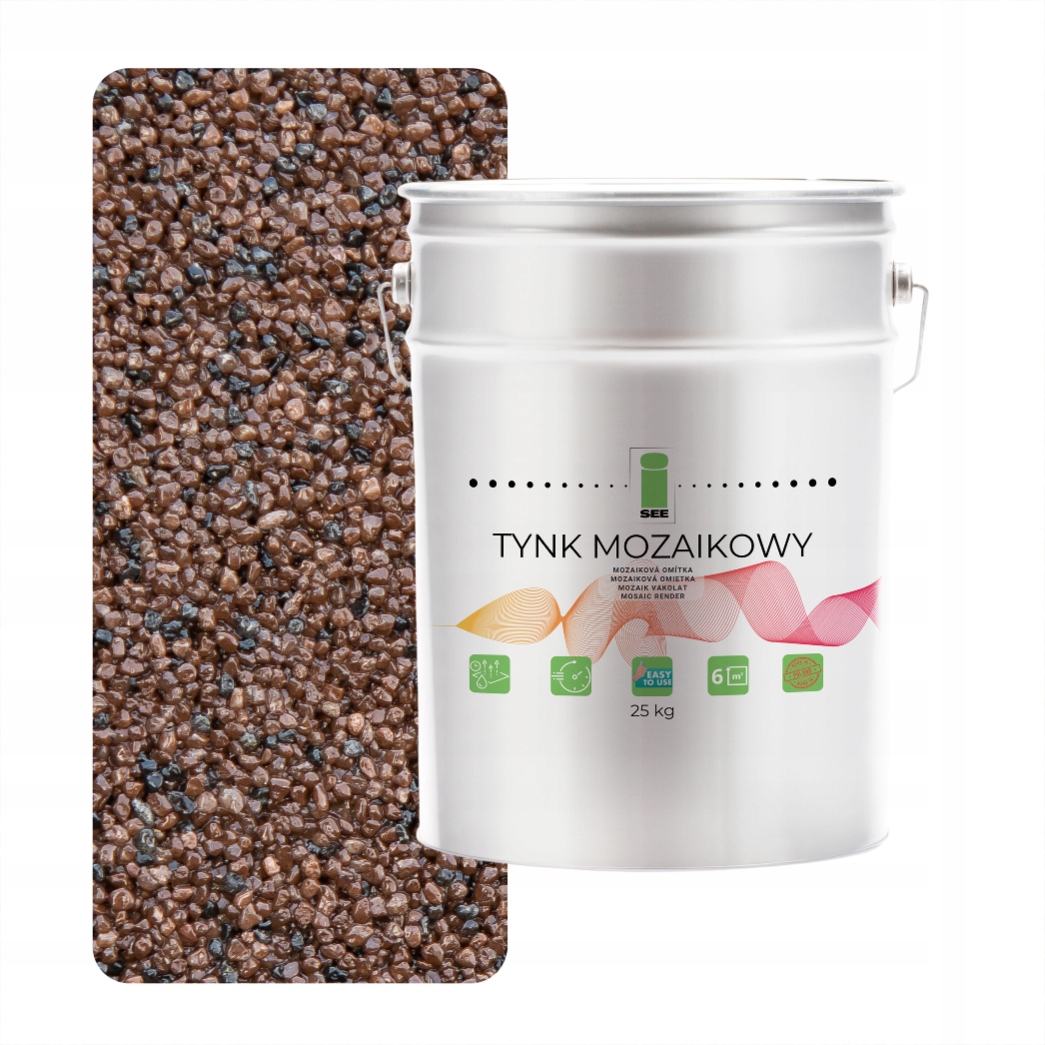 Mozaiková Omítka Hnědá Marmolit Třída 1 Mozaika 25 kg Polský Výrobce