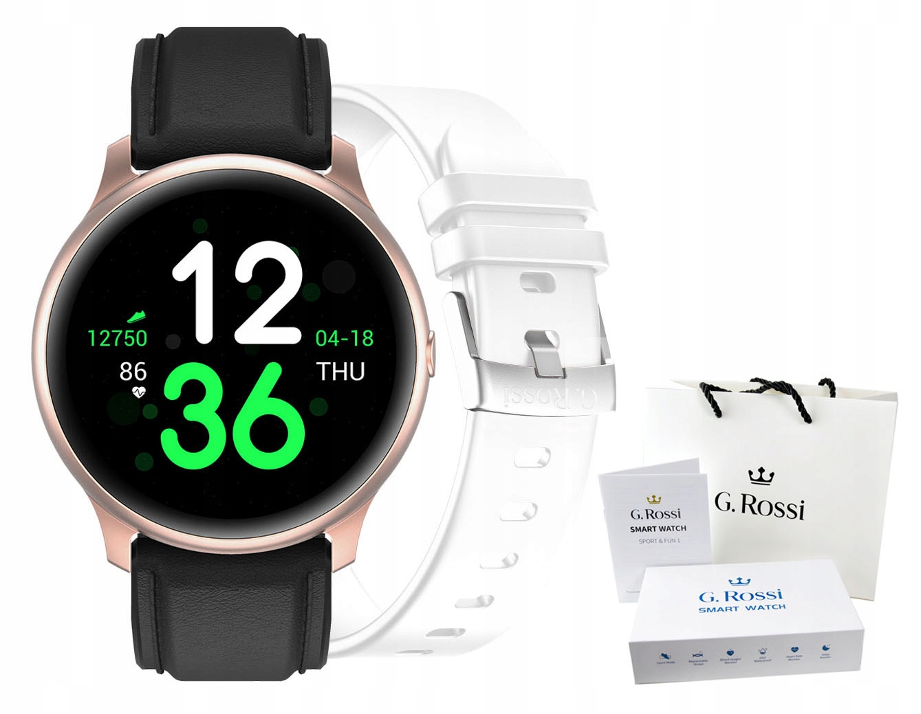 

G.rossi zegarek Smartwatch Sms Kroki Fb Puls