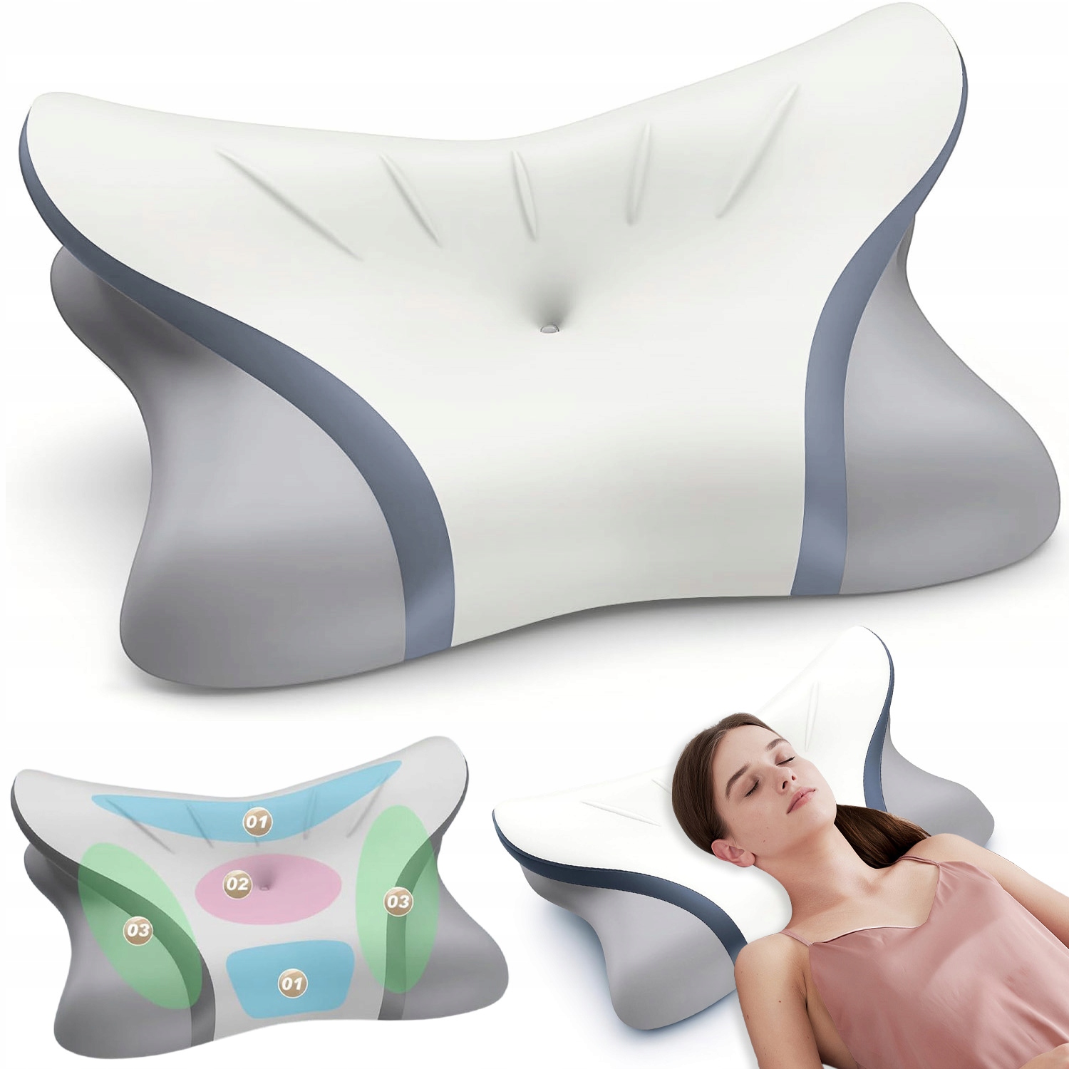 Ergonomiczna Poduszka Ortopedyczna Do Spania Pianka Memory