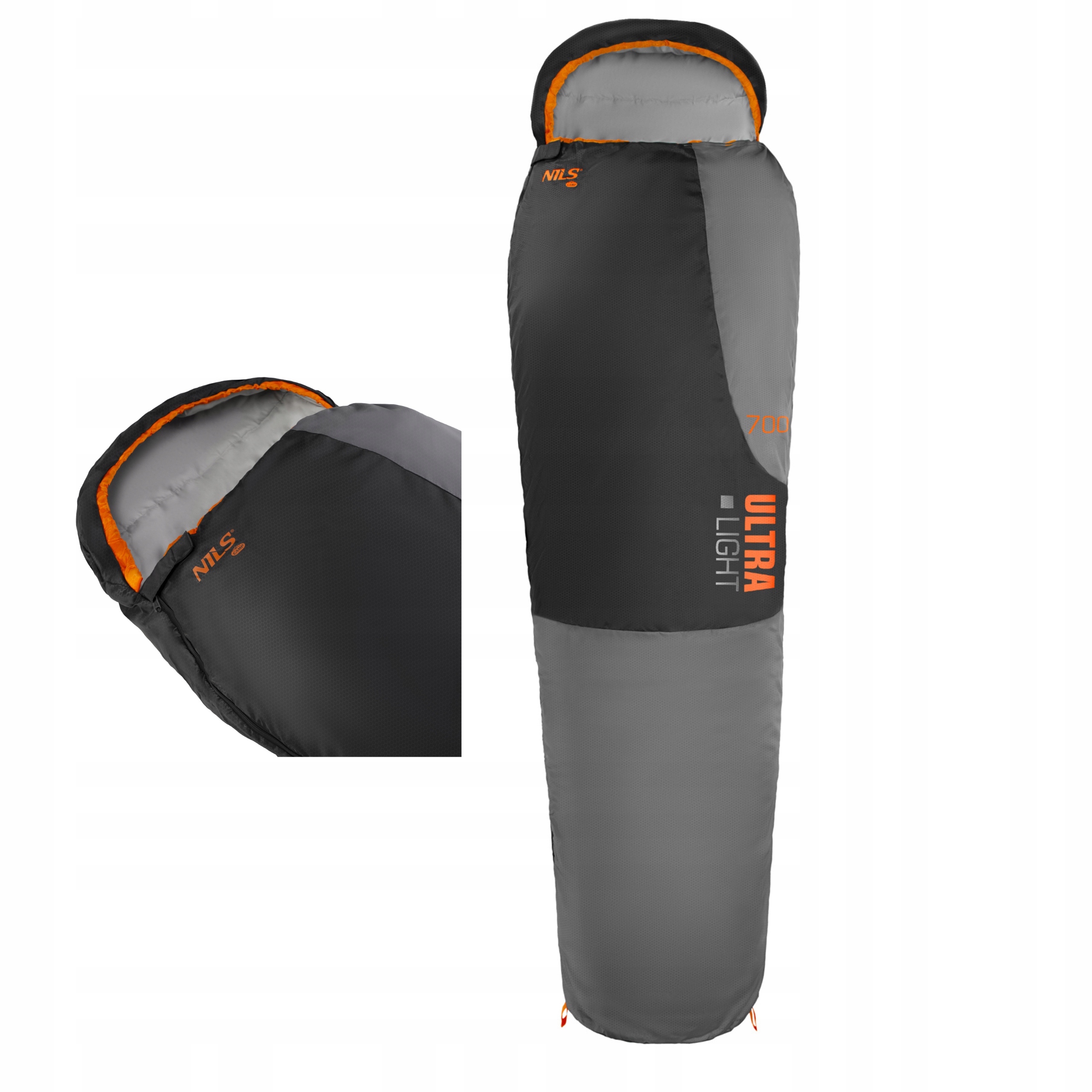 Spací pytel na léto Jaro Ultra lehký Kompaktní 710 g Šedo Pom Nils Camp