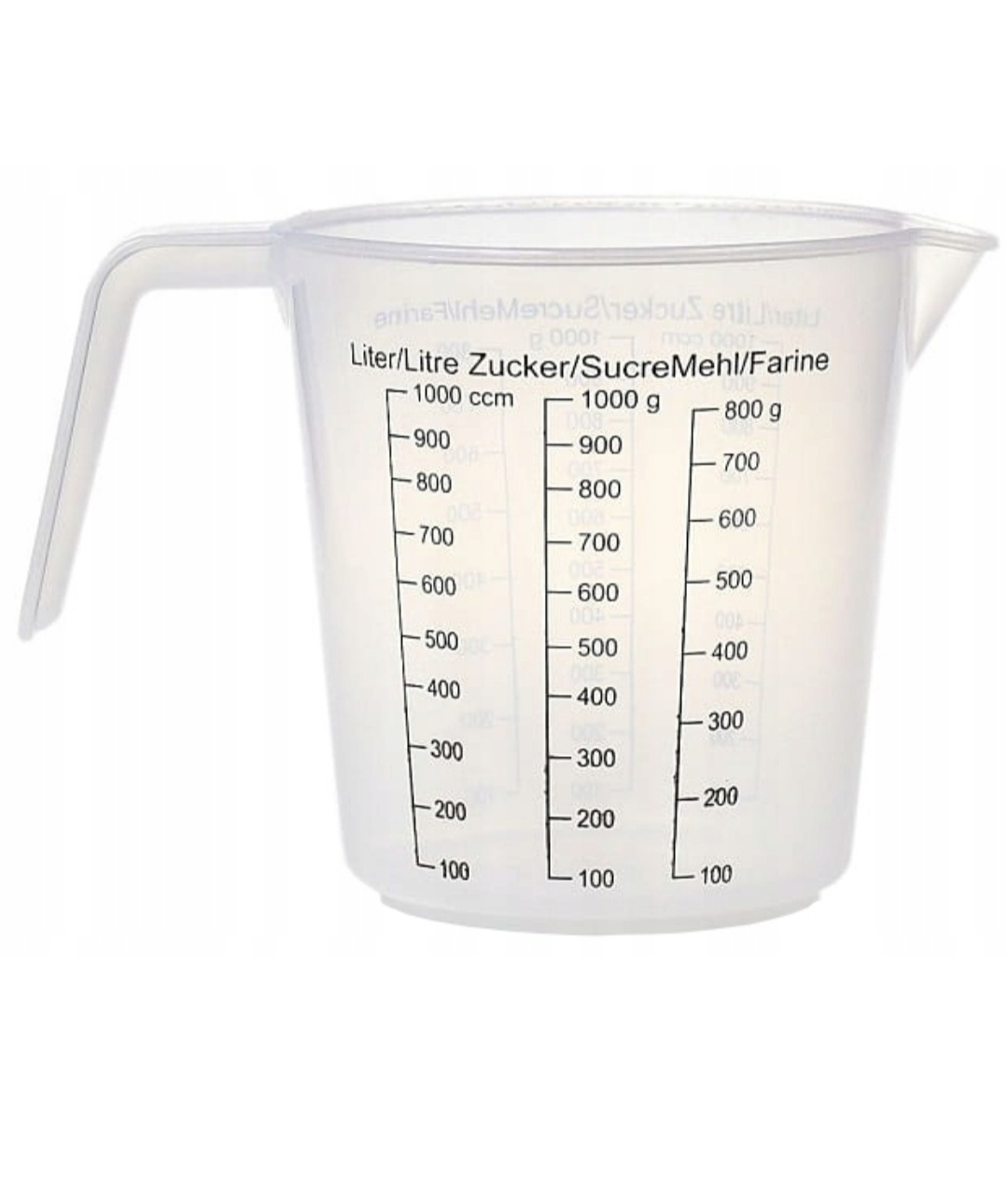 PLASTIKOWY KUBEK DZBANEK MIARKA 1000ml 1 LITR