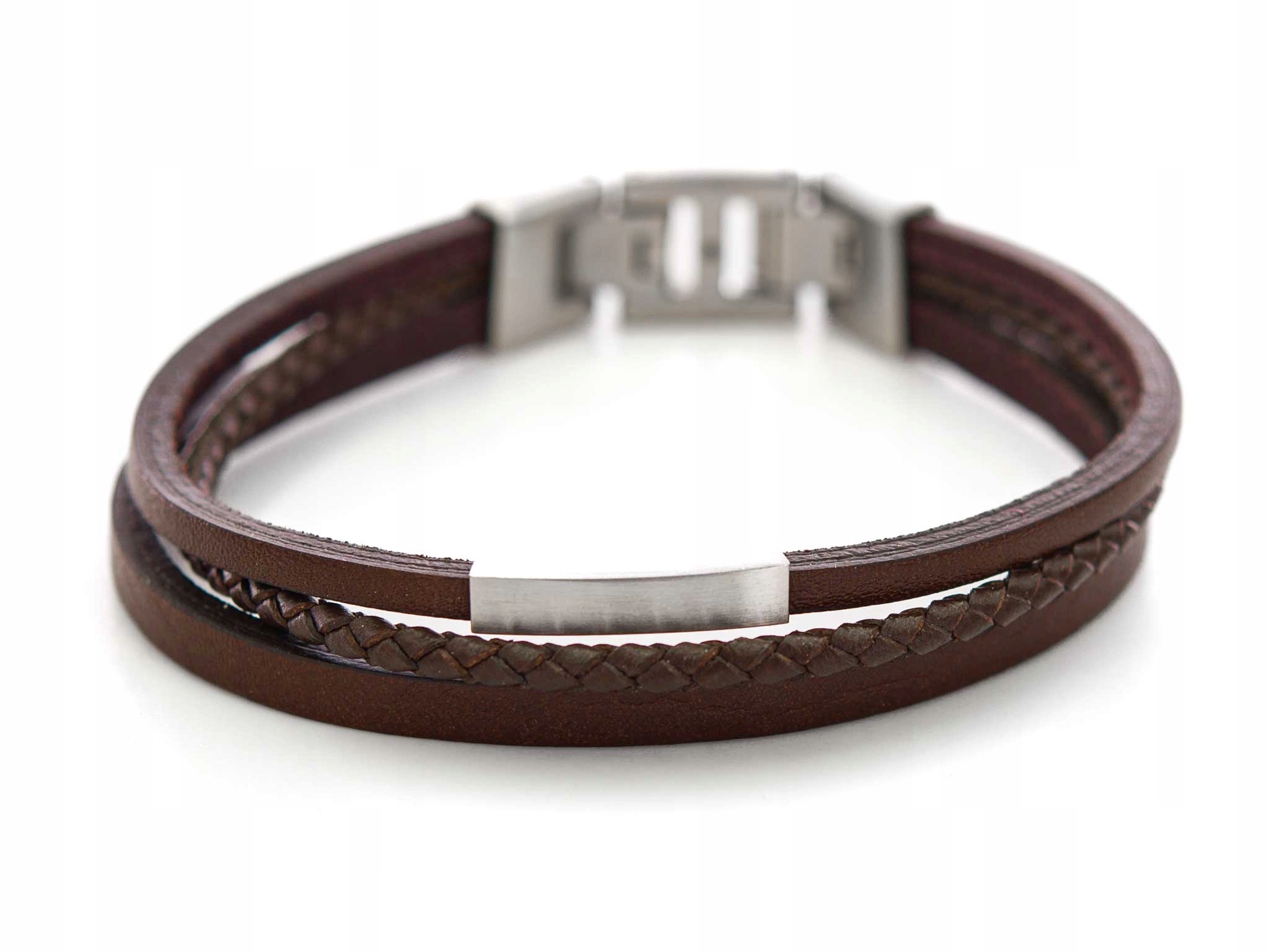 Pánský Náramek Fossil JF03323040 Hnědá Kůže Casual S Přezkou