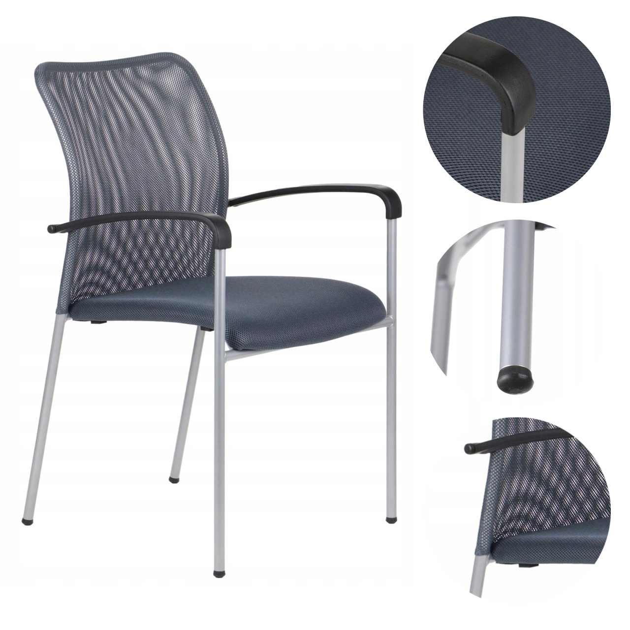 Konferenční Židle HN-7501/AL Šedá