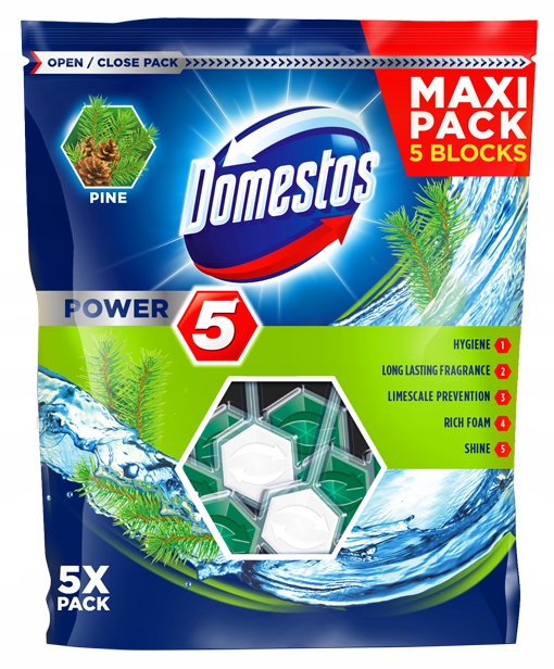 

Domestos Maxi Power 5 Pine Zawieszka do Wc 5szt