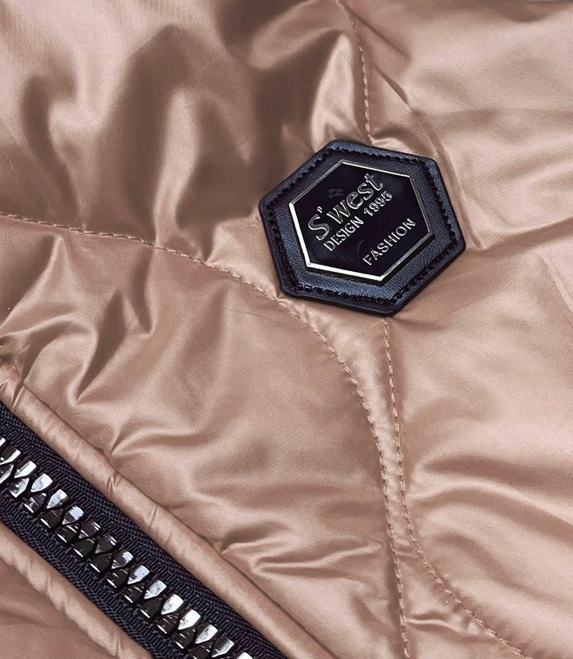 BEZRĘKAWNIK Z KAPTUREM B0129 C. BEŻ XXL (44) Rozmiar XXL