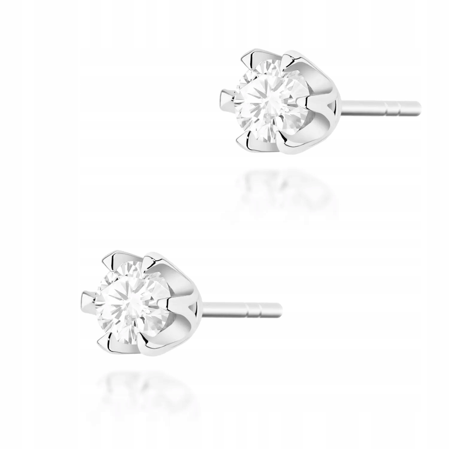 Złote kolczyki z brylantami diamenty 2 x 0,30ct białe złoto pr. 585