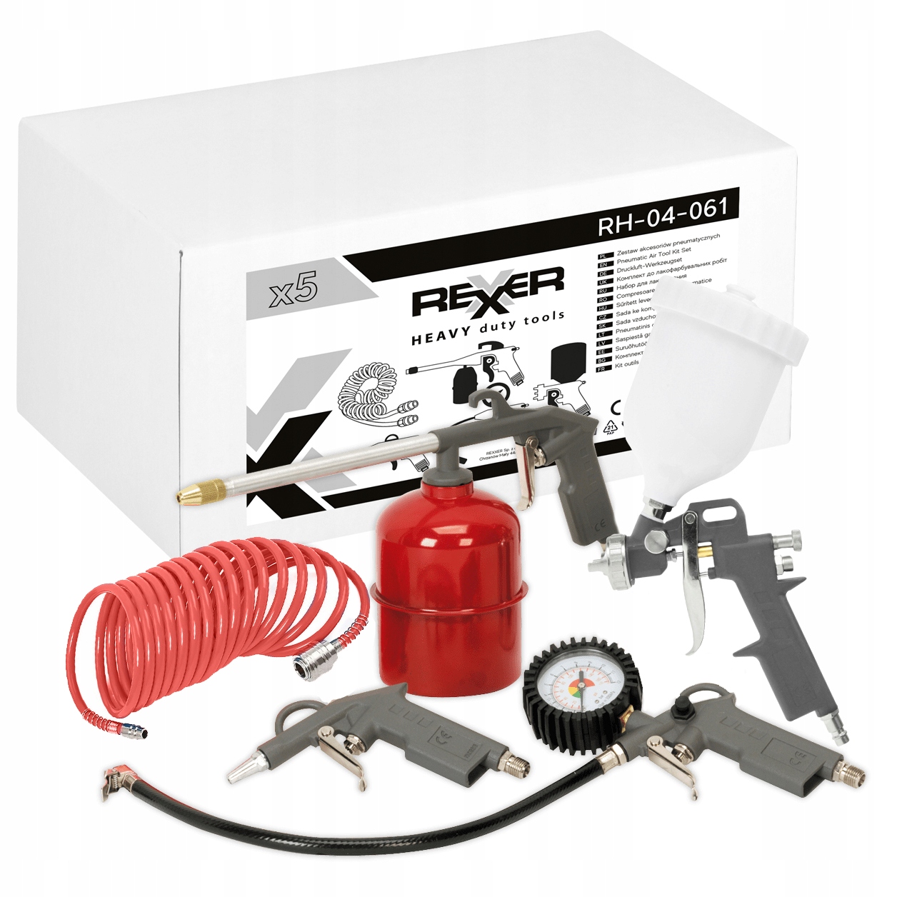 Pneumatický Set Pro Kompresor Kompresoru Pistole Hadice 5 Dílů