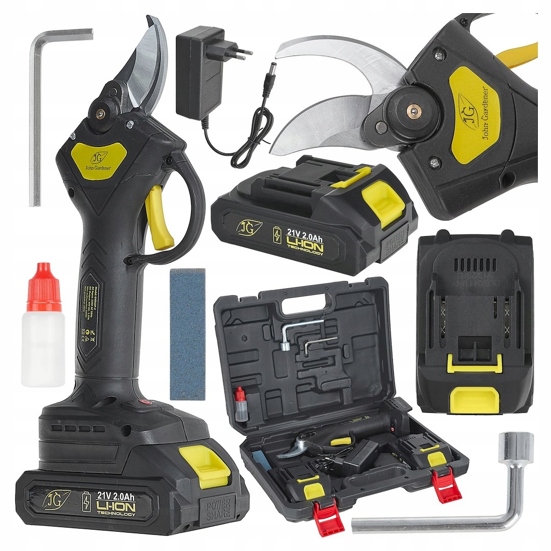 Sekator do Gałęzi Akumulatorowy Elektryczny 30mm 2x Aku 2.0Ah G80662