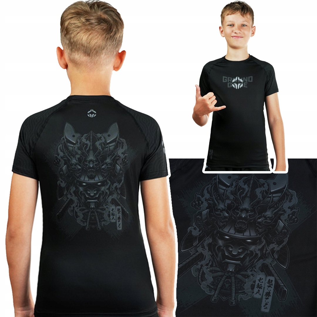 Rashguard Dziecięcy Ground Game Samurai Shadow Czarny r. 122 cm