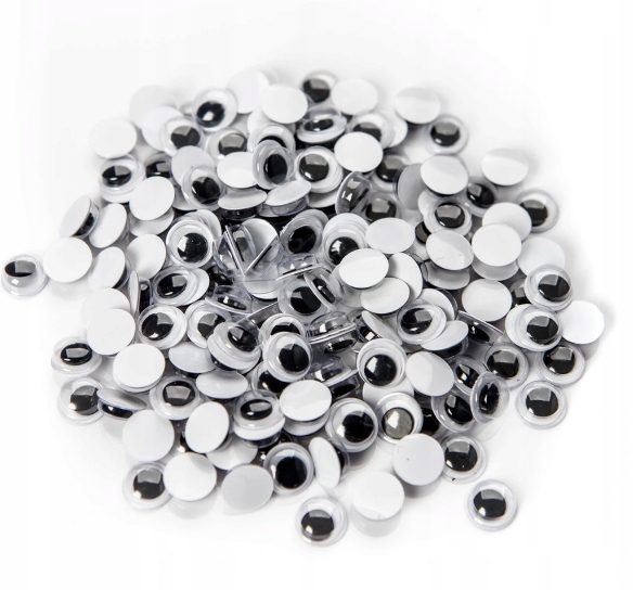 OCZKA OCZY RUCHOME OKRĄGŁE 8mm (ruchoma źrenica) 50 szt.